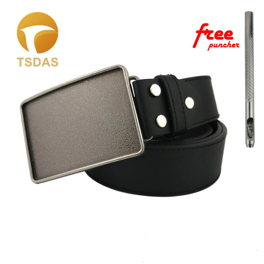 Крутые пряжки пояса для Для мужчин пустой серебряный ремня Сделай сам по себе