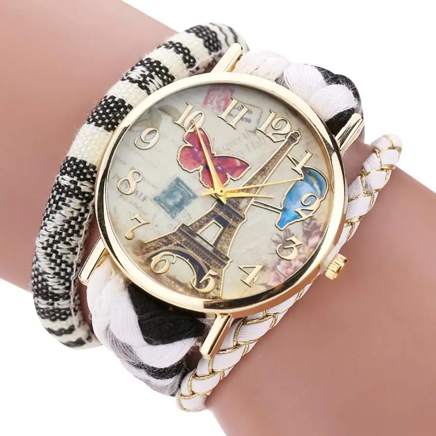 Высокое качество Для женщин часы Стильный sleek стильный и шикарный вязаный