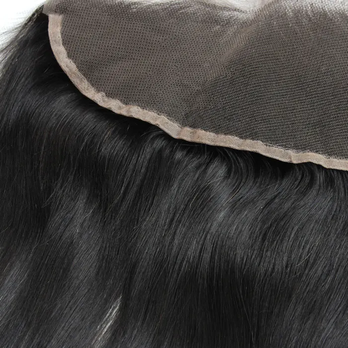 

Liweike Straight 13*4 Lace Frontals Brazilian Human Hair Remy Hair Silk Base Frontal Free Part Frontal Natural 1B Color 130%