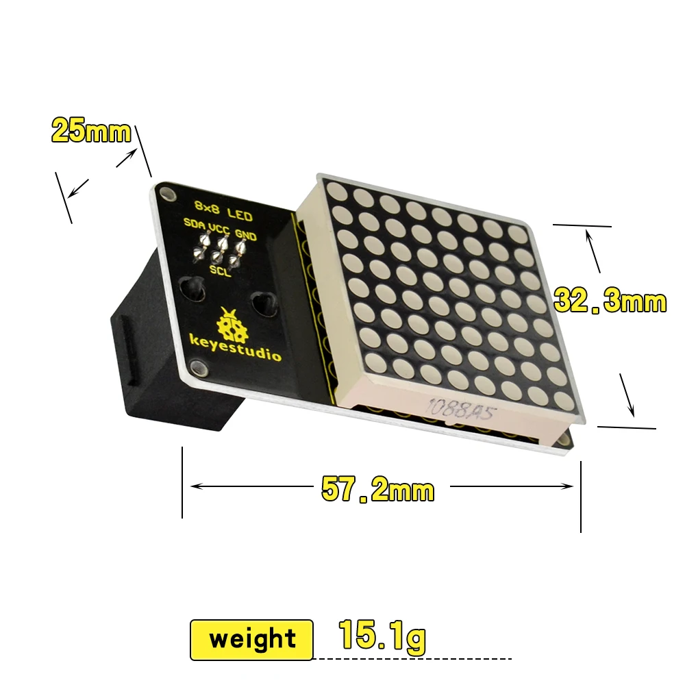 Keyestudio Easy Plug RJ11 8*8 LED Dot Matrix Module 180 degree Interface for Arduino STEM | Электронные компоненты и