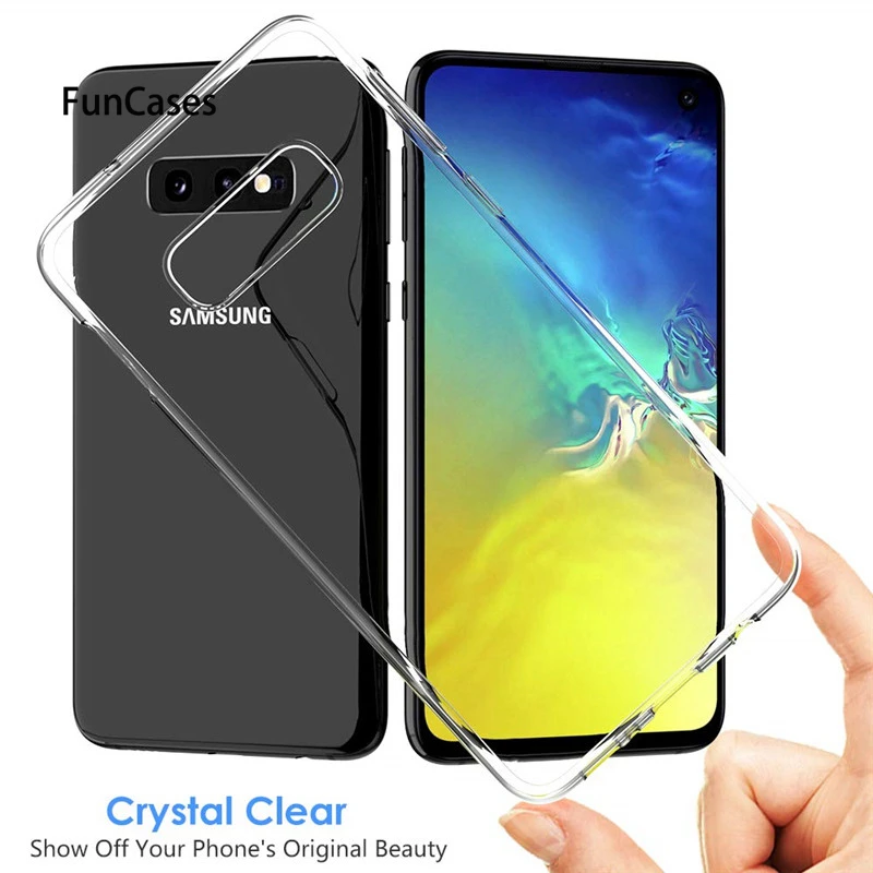 Прозрачный мягкий ТПУ чехол с подушкой безопасности для Galaxy S10E S9 S8 plus S7 S6 samsung M20 A7