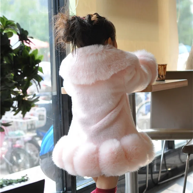 Детское пальто из искусственного меха с длинным рукавом для свадьбы на зиму 2019|coat