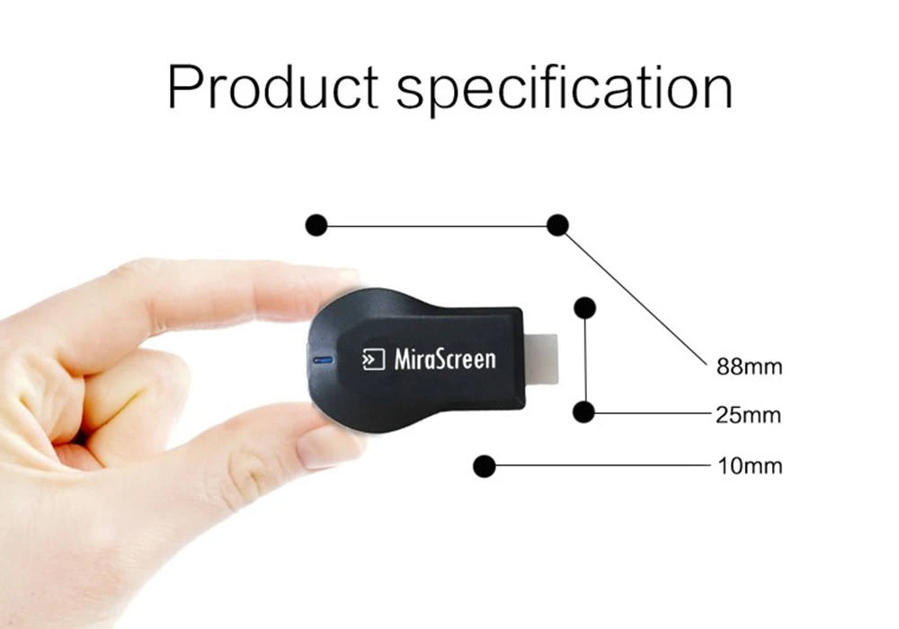 Портативный M2Plus Miracast TV Stick Адаптер Wi-Fi, Дисплей зеркало приемник ключа Chromecast Беспроводной HDMI 1080 p для samsung S10 A10