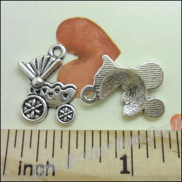 26 шт. подвески подвеска для коляски из тибетского серебристого цинкового сплава