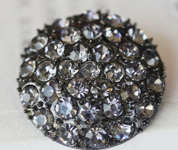 

Free shipping 10pcs/lot Black grey Coat sweater rhinestone buttons high-grade metal mink button black suit clothing buttons