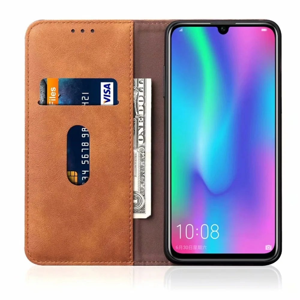 Чехол для Xiaomi Redmi 7 роскошный кожаный Ретро Чехол-бумажник с подставкой откидной