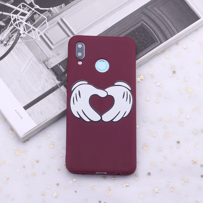 Силиконовый чехол для телефона Xiaomi Mi Redmi Note 5 6 7 8 9 lite Pro Plus с мультяшным знаком Love