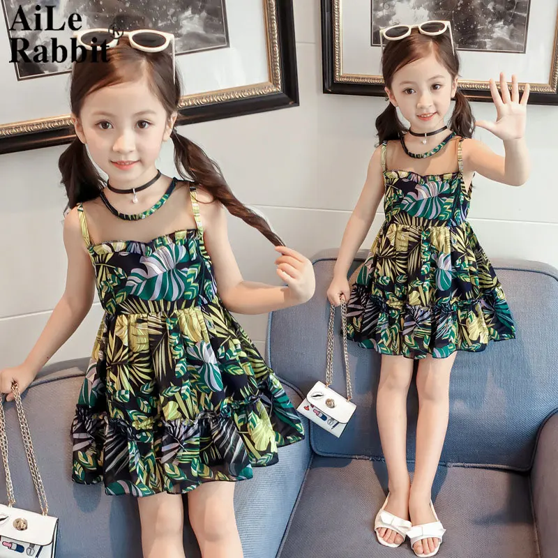 Платье для девочек AiLe Rabbit новинка 2018 детское летнее красивое платье принцессы XT395