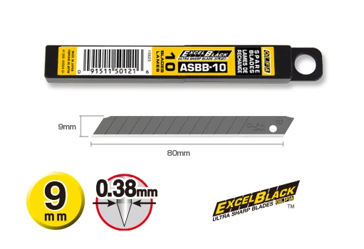 

OLFA ASBB-10 Duty Blade180BLACK 180-BT/36 S S/20 A A-2 A-3 SVR-1 SVR-2 PA-2 300 NA-1 SPC-1/40 A-5 XA-1 ES-1/green DA-1 A-1