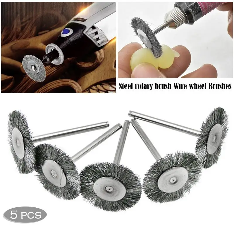 5PCS/SET Flat Wire Brush Steel Rotary Wheel Grinder Tool J3 | Инструменты