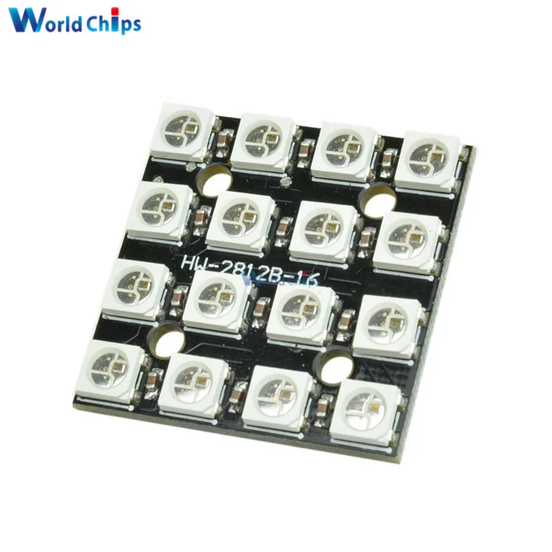 16 бит RGB 4x4 Светодиодный WS2812B 5050 светодиодный + интегрированные драйверы для