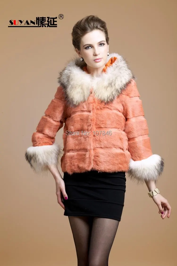 Женская куртка из натурального кроличьего меха зимнее меховое пальто с