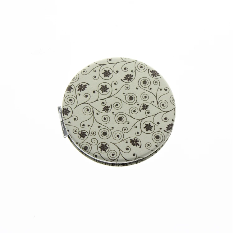 

7cm Round Double Sided Stainless Steel Espelho De Mao Espejo De Mano Portable Folding Black Hand Mirror