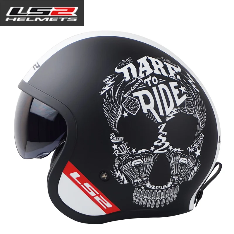 LS2 OF599 винтажный мотоциклетный шлем для женщин и мужчин с открытым лицом Ретро