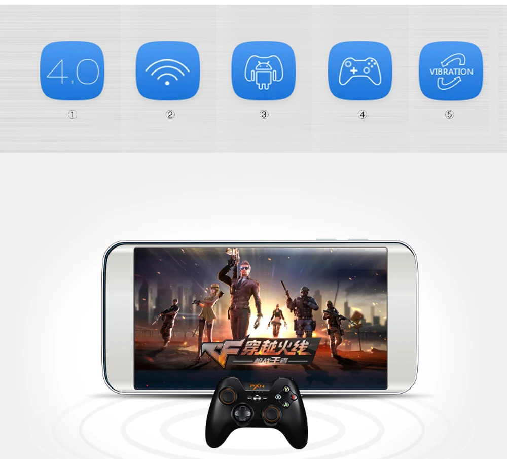 PXN 9613 беспроводной Bluetooth игровой контроллер портативный кронштейн геймпад для ПК планшет Android смартфон ТВ коробка PK 9603