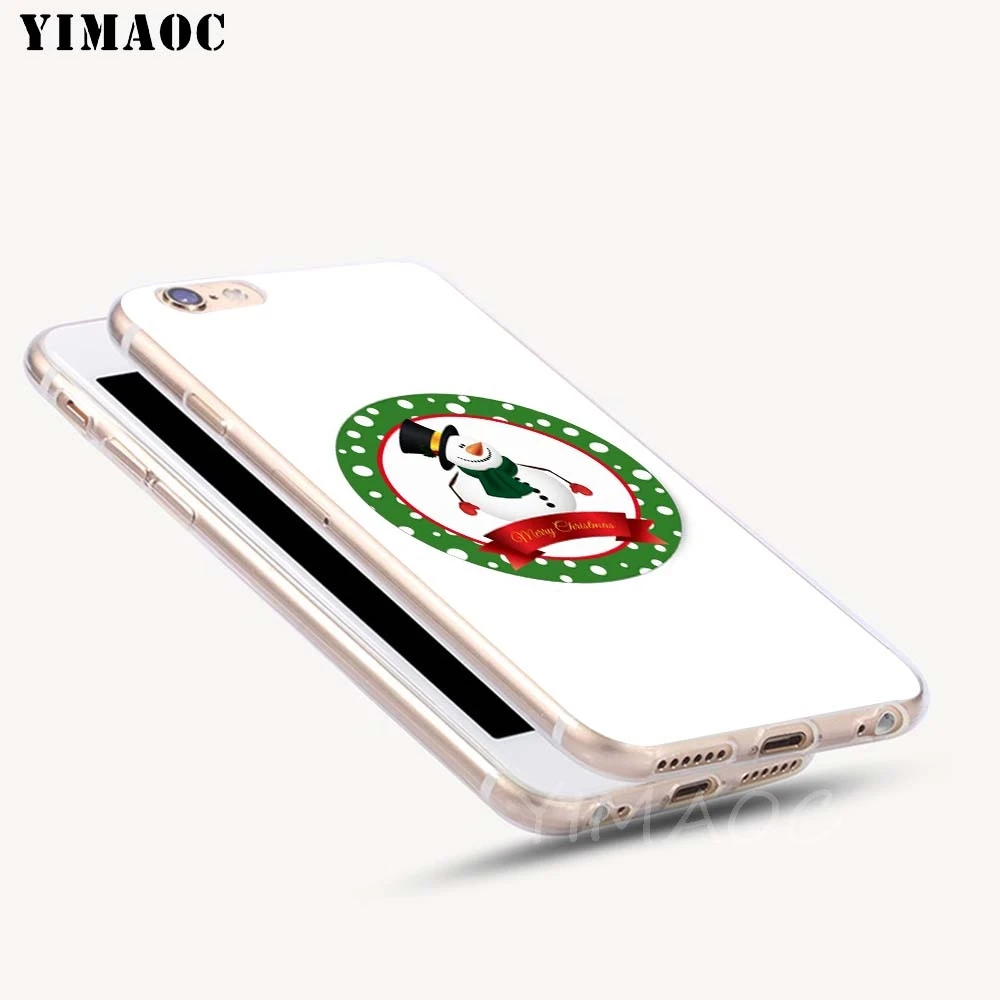 YIMAOC Рождественский снеговик самый Чудесный мягкий чехол из ТПУ для iPhone 8 7 6 6S Plus 5 5S
