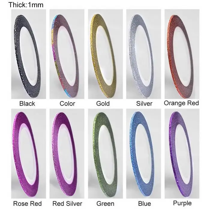 Beauty Shiny Glitter Art Striping Tape China Line Casual, Party, Dating Decoration Sticker Tips Nail Art