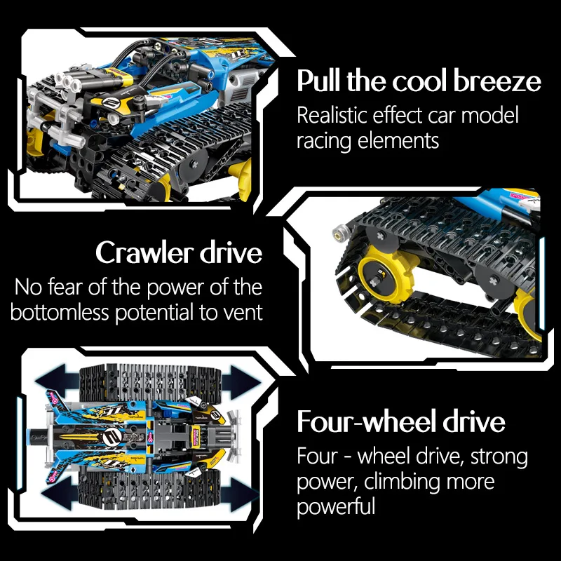 RC Creator Technic пульт дистанционного управления боевой танк строительные блоки город военные игрушки Дети
