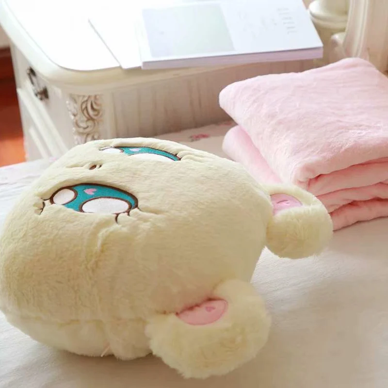 Kawaii Cherry blossom bear мягкая плюшевая офисная Подушка и одеяло игрушка креативный аниме