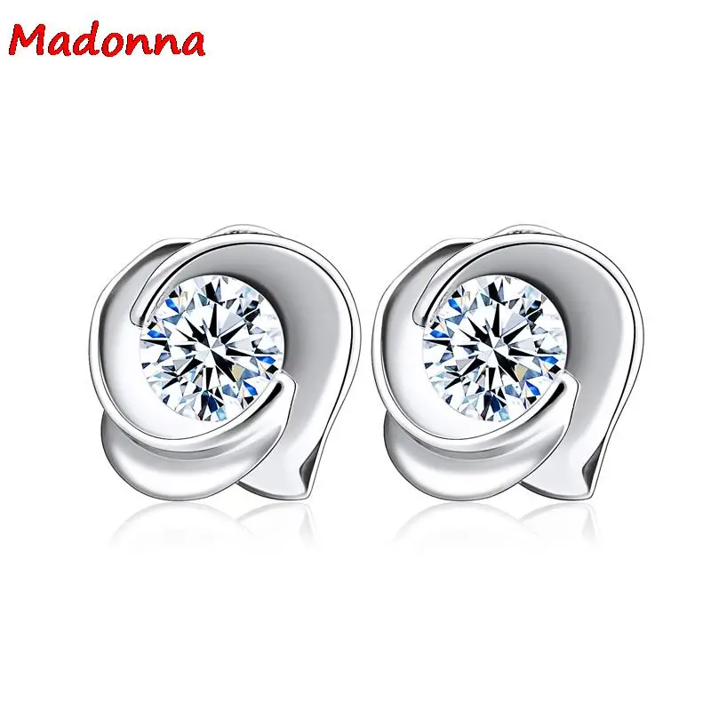 Модные женские серьги гвоздики в Корейском стиле с клевером и блестящими