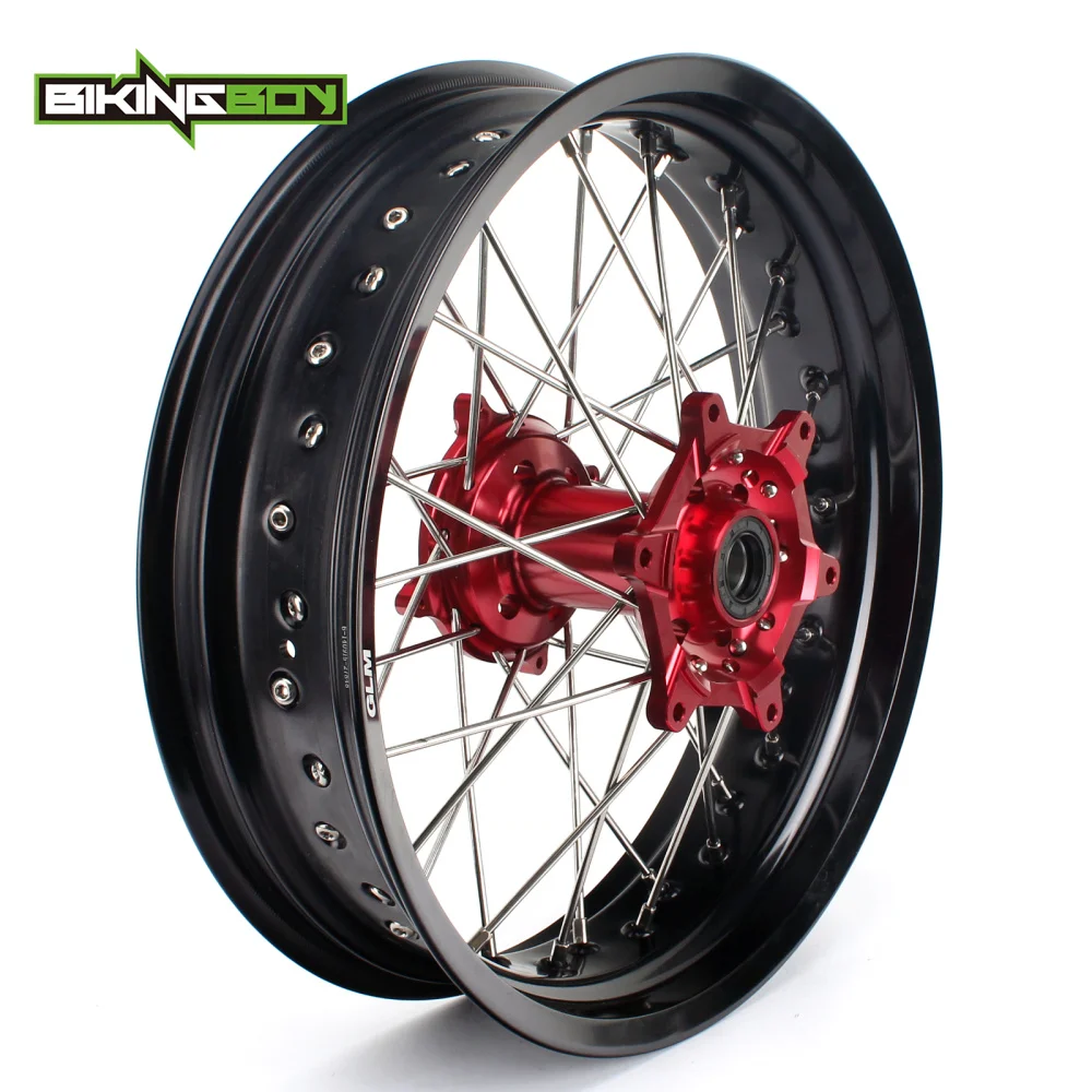 BIKINGBOY 3 5x17 &quotSupermoto передний обод колеса 36 отверстий концентратор для Honda CR 125 250 02 13