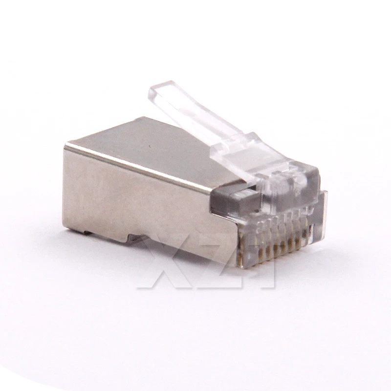 100 шт./лот rj45 разъем cat6 защищенные Сетевой коннектор 8p8c клеммы для stp ethernet