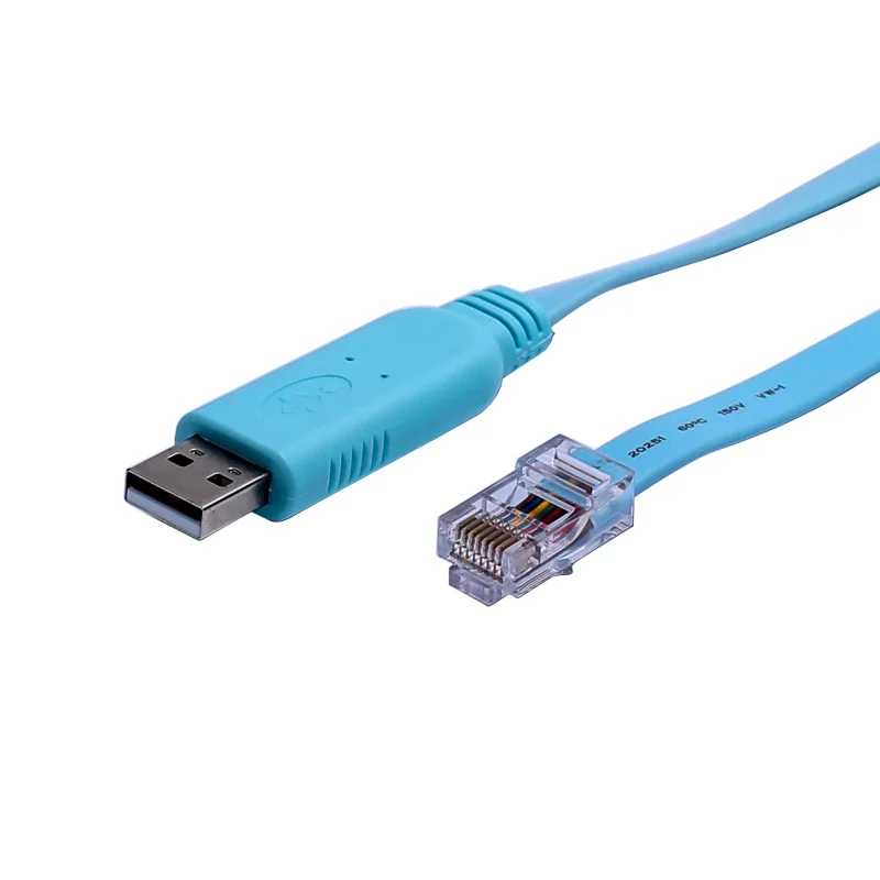 USB Последовательный RJ45 консольный кабель FTDI FT232RL 180 см синий Alibaba-express для