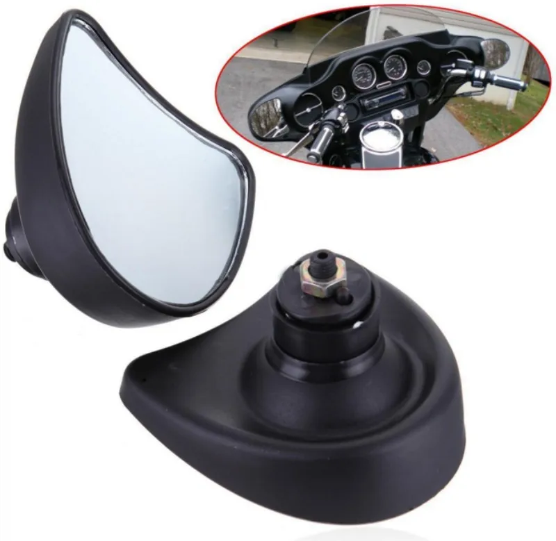 

10mm Wide Angle Inner Black Fairing Mount Mirrors fit For Harley Electra Street Glide FLHX 96-13 FLHT FLHTK FLHTCU