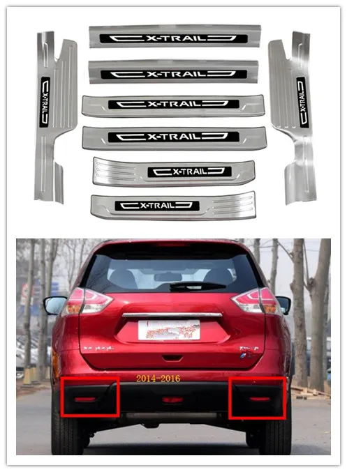Stainless Steel Scuff Door Sill Plate for 2014-2018 Nissan X Trail-X Trail XTrail T32 Welch Car Pedal Style Trim Acessories | Автомобили и