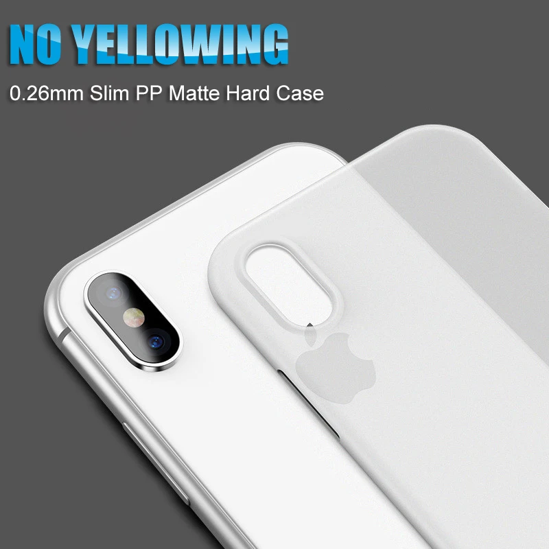 Ультра тонкий чехол для телефона 0,26 мм для Iphone Xr Xs Max X 8 7 6 6s Plus матовый прозрачный футляр для Iphone 11 Pro Max задняя крышка