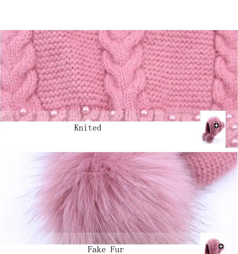 GBCNYIER осень зима женская теплая шапка из кроличьего меха теплая зимняя женская вязаная шапка двойная толстая женская теплая Кепка