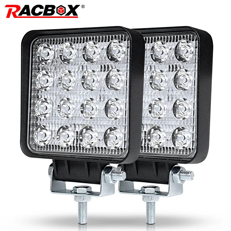 RACBOX 4 дюйма 48 Вт DRL прожектор светильник Точечный светодиодный рабочий для Lada
