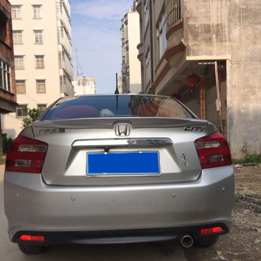 Для Honda City черный спойлер 2009 2010 2011 2012 2013 2014 Высокое качество ABS пластик