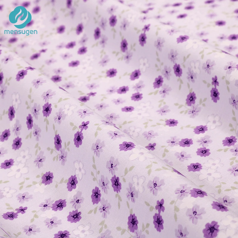 Хлопковая ткань с фиолетовым цветочным принтом для шитья женские юбки платья