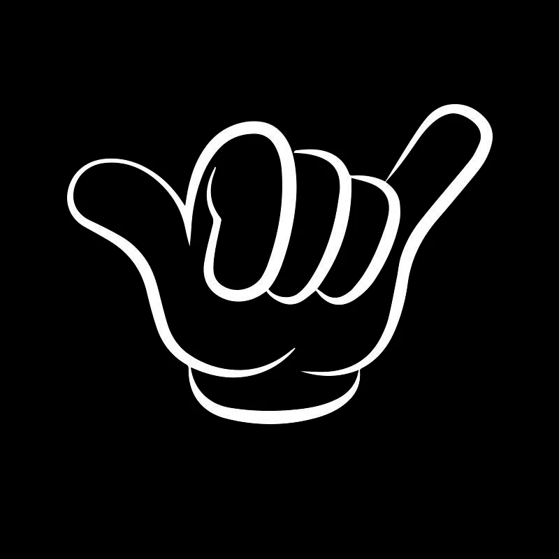 10 см* 7,5 см Висячие свободные Shaka Hand забавные автомобильные наклейки виниловые мотоциклетные наклейки для автомобиля-Стайлинг S6-3241