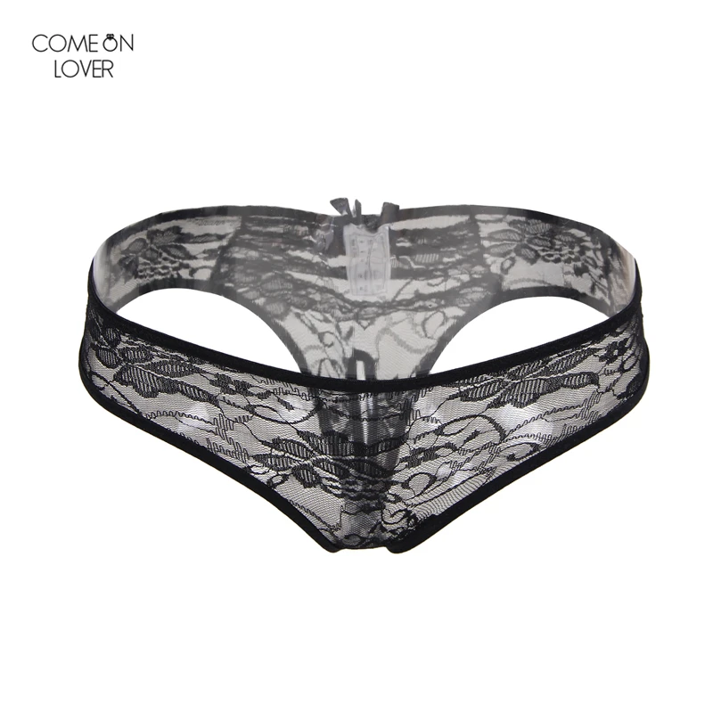 Comeonlover кружево трусики для женщин плюс размеры Crotchless шорты Femme влагалище
