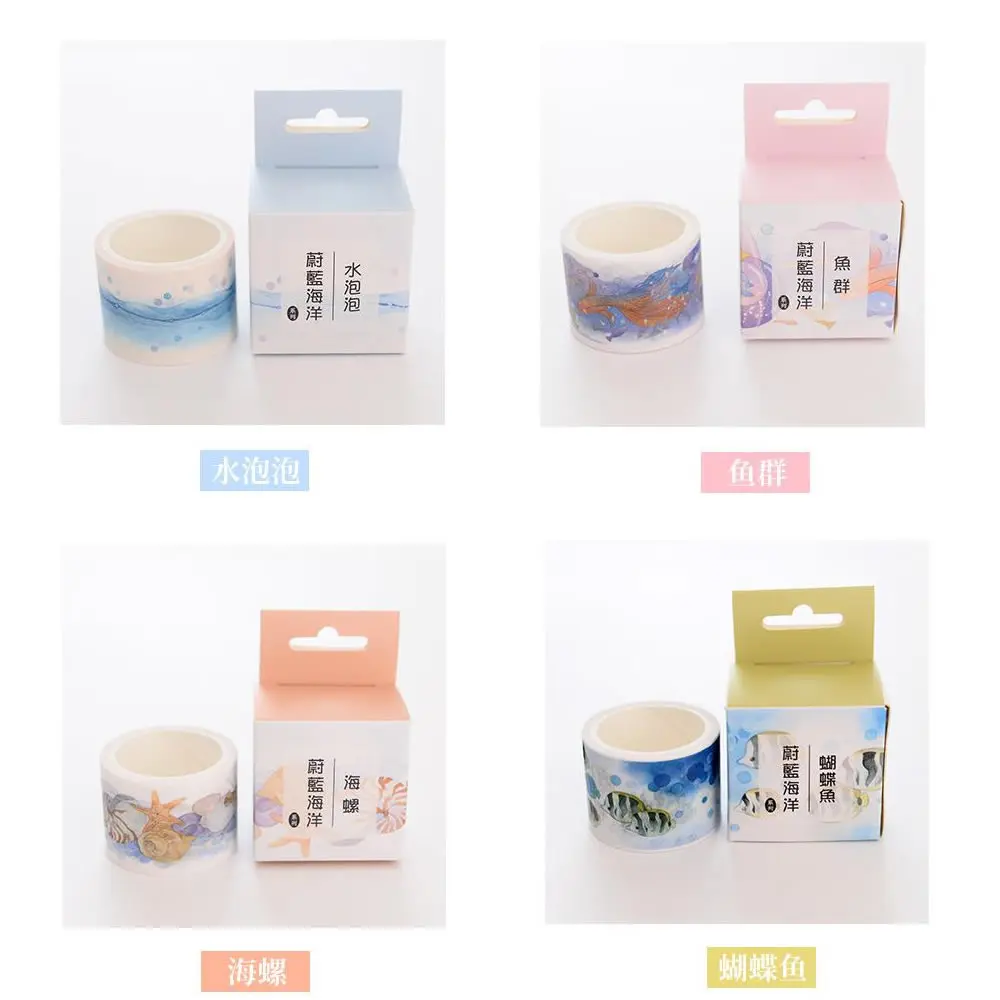 30mm*5m sky-blue marine series masking washi tape 10 styles available decoration sticker school Office stationery Supplies | Канцтовары