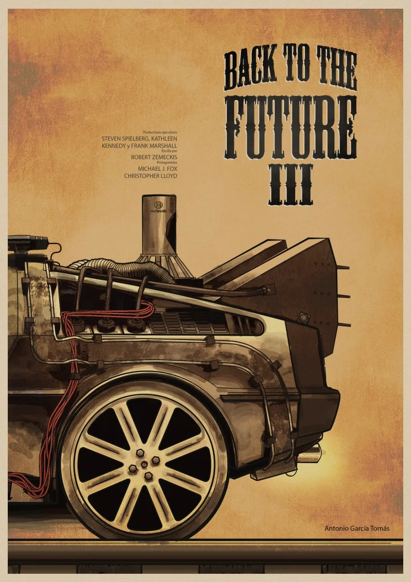 Back to The Future Плакаты Sci fi агитационных ретро крафт плёнки плакат декоративный DIY