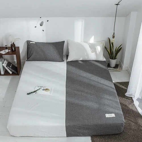 fitted sheet 5 Мягкая и дышащая Простыня из хлопка, простыня на кровать, Наволочка на кровать, sabanas 160/180x200 см - Цвет: fitted sheet 5