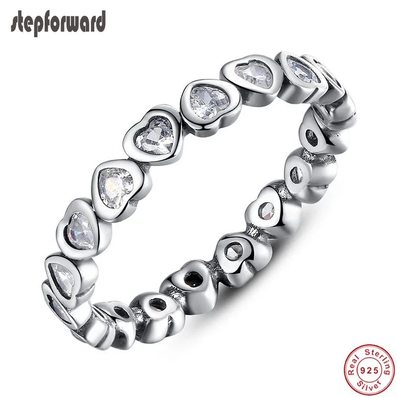 

Simple heart Good Quality Love Heart Design S925 Sterling Silver Engagement Rings