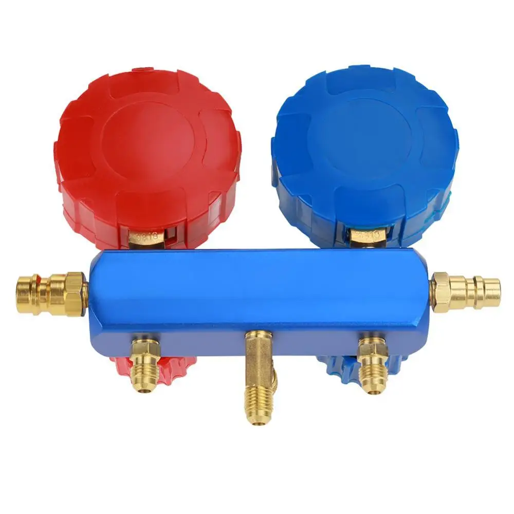 1 Set Air Manifold Gauge R134a Conditioning Refrigerant with 1.5m Charging Hoses Measuring Tools | Инструменты