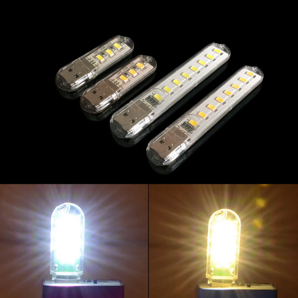 Мини Портативный USB ночник лампа 3/8 светодиодный s лампы труб аварийный атмосферу