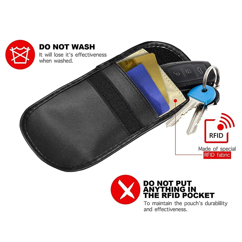 Защитный сигнальный блок сумка для хранения ключей RFID 1 шт. черный чехол из