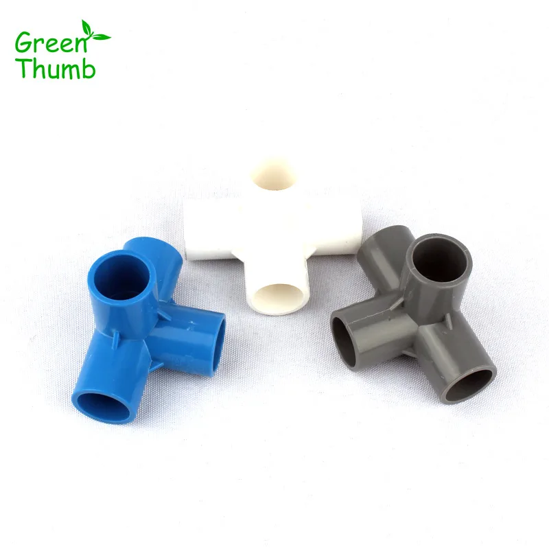 

2pcs Green Thumb Inner Diameter 20mm PVC Four-Way Connector Garden Irrigation Watering Tube Adapter Pipe Fittings