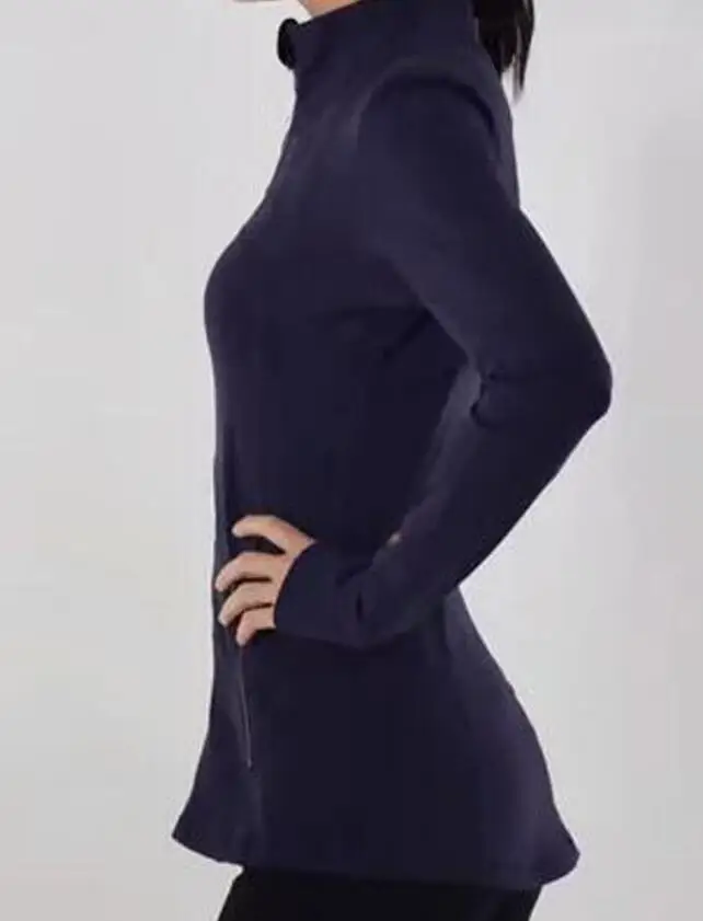 blue navy MONBEEPH женский базовые куртки для женщин куртка на молнии для повседневное Женская куртка, пальто - Цвет: blue navy