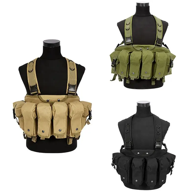 

Outdoor Hunting Military Camouflage War Game Tactical Vest Chest Rig AK 47 Combat Clothing New Green Color Hunting Vest