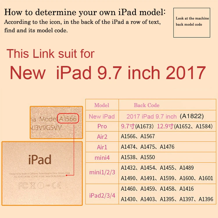 Клавиатура для iPad 9 7 дюймов 2017 беспроводной Bluetooth чехол '&#x272017 флип планшет