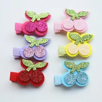 girls fruits hair accessories cherry design hairpins 1pcs lot 6 colors cute kids barrettes fashion children hair clips