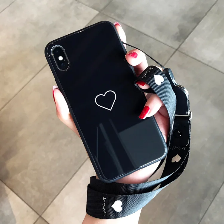 Ультра популярный простой сплошной цвет любовь iphone 6 7 8 плюс мобильный телефон