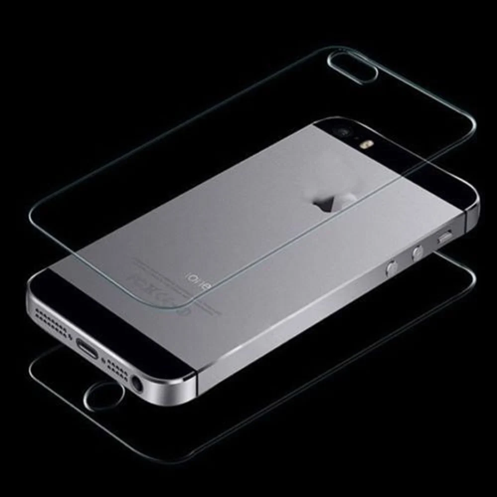 2 шт. Защитное стекло для iPhone 5S спереди и сзади Ультра тонкое закаленное iphone
